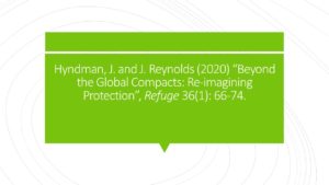 Hyndman, J. “Beyond the Global Compacts: Re-imagining Protection